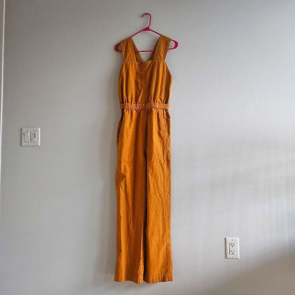 Everlane Jumpsuit, Linen and Mustard (Tag on)